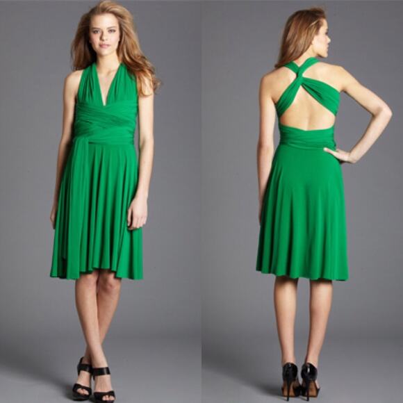 Von Vonni Navy Transformer Multi-Way Convertible Wrap Jersey Dress One Size - Picture 5 of 9